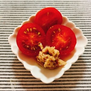 トマト♡ツナ・めんつゆ